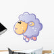 Bluish Grey Sheep with Wall Decal