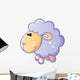 Bluish Grey Sheep with Wall Decal