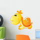 Yellow Turtle with Orange Wall Decal