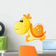 Yellow Turtle with Orange Wall Decal