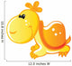 Yellow Turtle with Orange Wall Decal