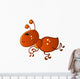 Brown Ant with White Wall Decal