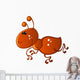 Brown Ant with White Wall Decal
