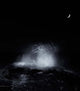 Crescent Moon and Waves Wall Decal