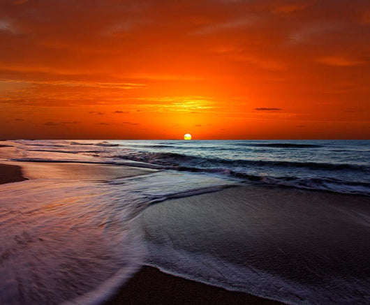 Two Crossing Waves Sunrise Wall Decal