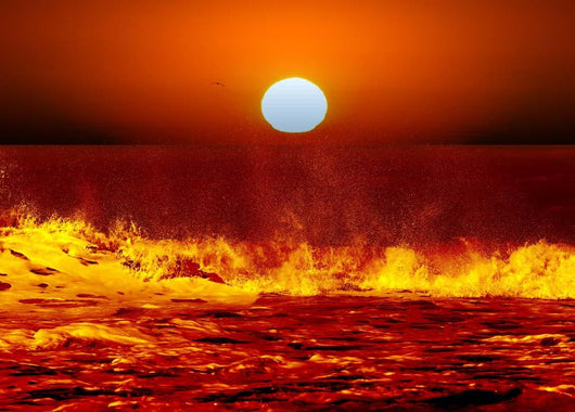 Sun and Ocean Waves Wall Decal