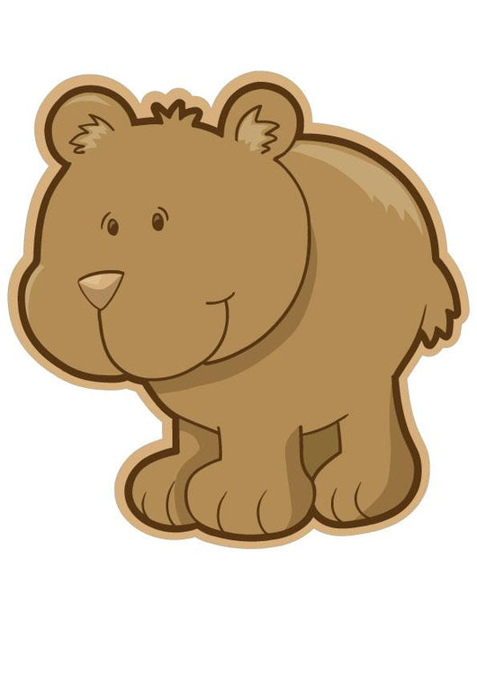 Cute Little Brown Bear Wall Decal
