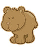Cute Little Brown Bear Wall Decal