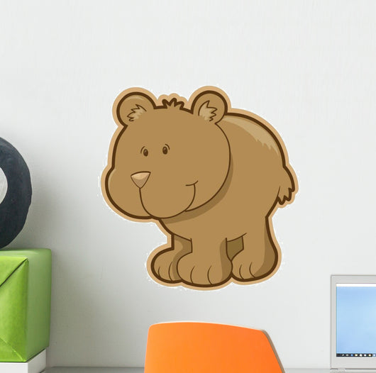 Cute Little Brown Bear Wall Decal