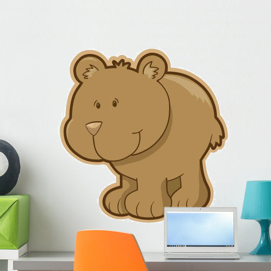 Cute Little Brown Bear Wall Decal