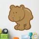 Cute Little Brown Bear Wall Decal