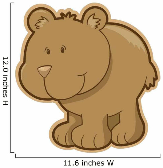 Cute Little Brown Bear Wall Decal