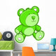 Little Green Teddy Bear Wall Decal