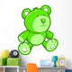 Little Green Teddy Bear Wall Decal