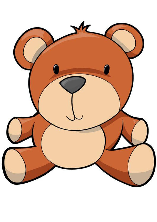 Little Brown Teddy Bear Wall Decal