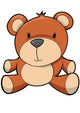 Little Brown Teddy Bear Wall Decal