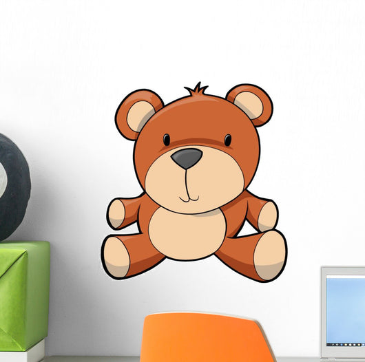 Little Brown Teddy Bear Wall Decal