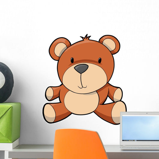 Little Brown Teddy Bear Wall Decal