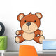 Little Brown Teddy Bear Wall Decal