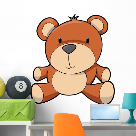 Little Brown Teddy Bear Wall Decal