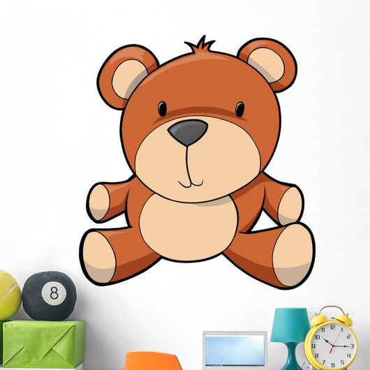 Little Brown Teddy Bear Wall Decal