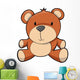 Little Brown Teddy Bear Wall Decal