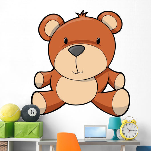 Little Brown Teddy Bear Wall Decal