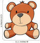 Little Brown Teddy Bear Wall Decal