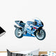 Blue Suzuki Motorcycle Wall Decal