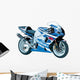 Blue Suzuki Motorcycle Wall Decal