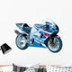 Blue Suzuki Motorcycle Wall Decal