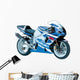 Blue Suzuki Motorcycle Wall Decal
