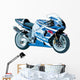 Blue Suzuki Motorcycle Wall Decal