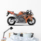 Orange Honda Motorcycle Wall Decal