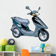 Blue Scooter Wall Decal