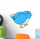 Fat Little Blue Bird Wall Decal