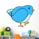 Fat Little Blue Bird Wall Decal