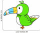 Cute Little Baby Toucan Wall Decal