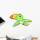 Flying Little Green Toucan Wall Decal