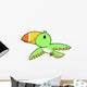 Flying Little Green Toucan Wall Decal