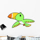 Flying Little Green Toucan Wall Decal