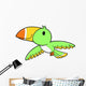 Flying Little Green Toucan Wall Decal
