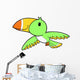 Flying Little Green Toucan Wall Decal