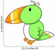 Perched Cute Little Toucan Wall Decal