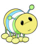 Cute Little Yellow Caterpillar Wall Decal