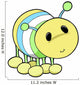 Cute Little Yellow Caterpillar Wall Decal