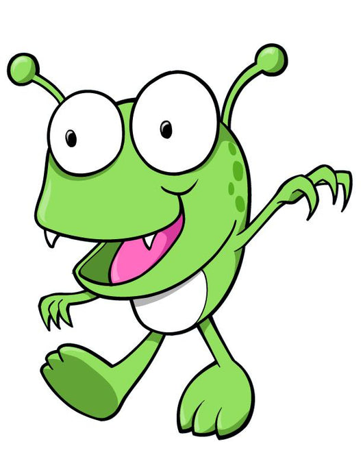 Green Little Monster Bug Wall Decal