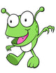 Green Little Monster Bug Wall Decal