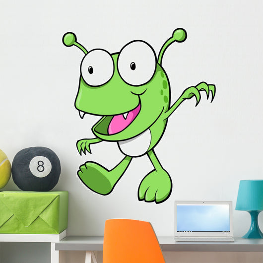 Green Little Monster Bug Wall Decal