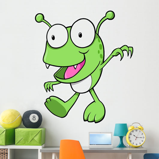 Green Little Monster Bug Wall Decal